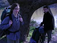 The next morning, we loaded up the tent.