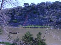 The very across the river as we left.