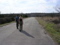 A crumbling road ran through part of the park.