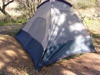 The tent isn't supposed to bend in like that...