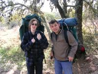 Notice I made Jen carry the other pack.