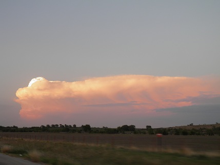 Giant thunderheads came rolling in in the evening