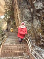 She's only smiling because we haven't hiked up yet.