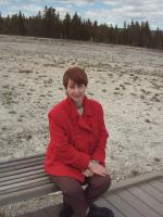 Mom waited patiently by Daisy Geyser, but it didn't feel like erupting.